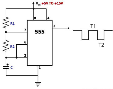 555 timer Circuit / Schematic