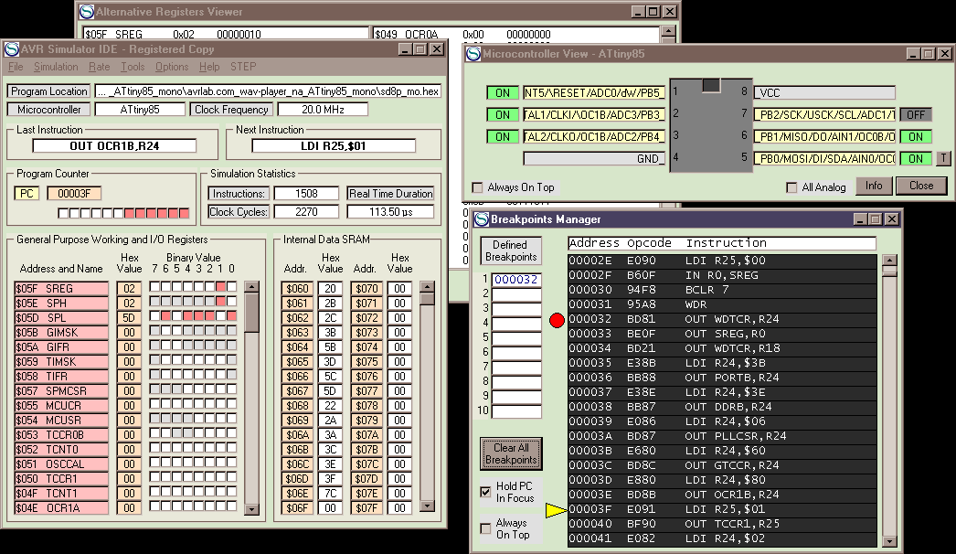 AVR Simulator IDE 1.52